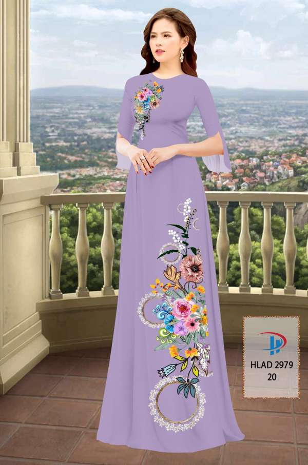 Vải Áo Dài Hoa In 3D AD HLAD2979 54